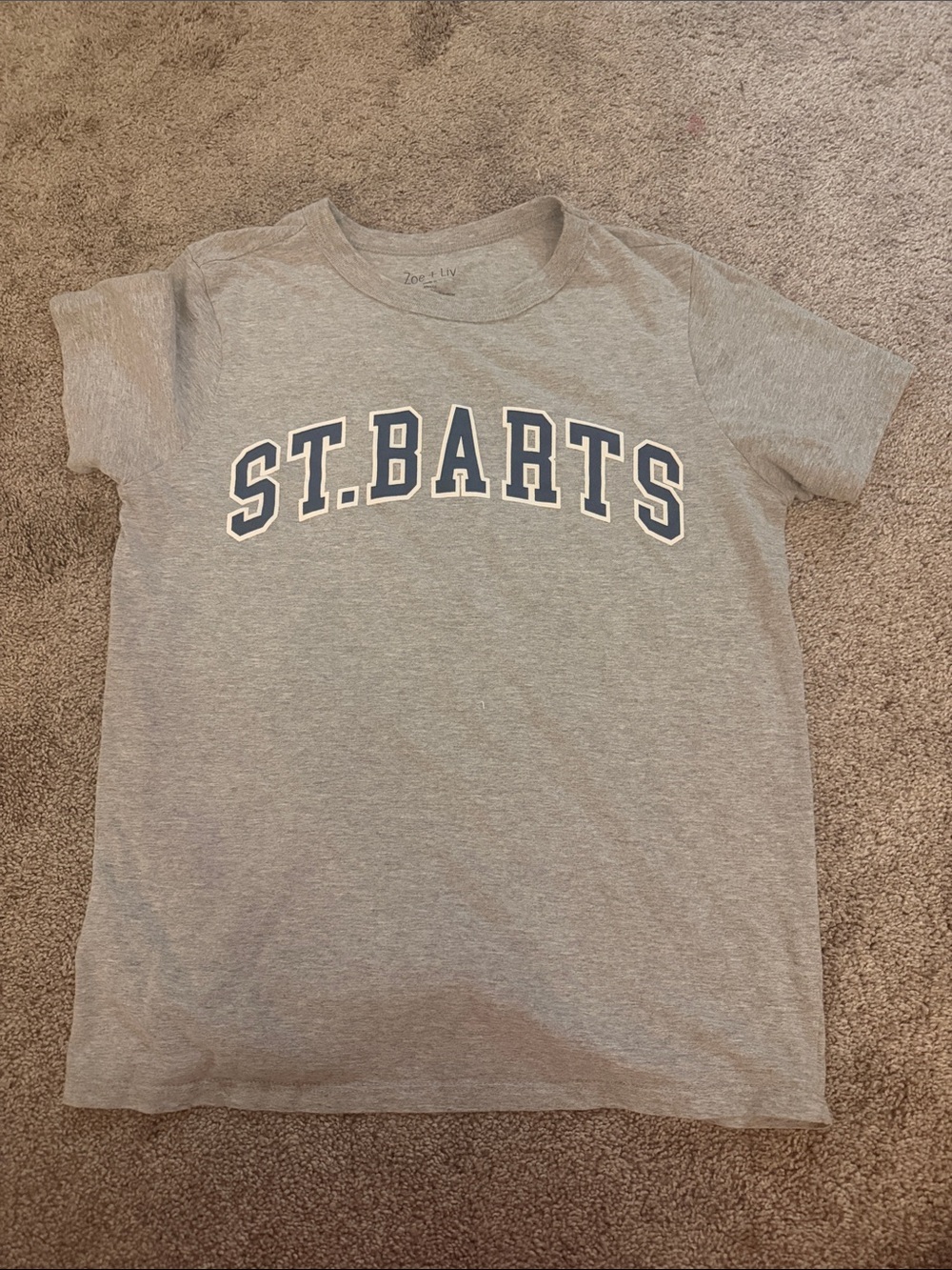 Zoe + Liv Grey 'ST. BARTS' Short Sleeve Tee